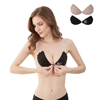 Trägerlose Selbstklebende Backless Silikon Push-up-BH für Frauen 2 Pack