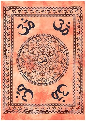 Tye Die Multicolor Om Printed Handmade Designs Psychedelic Poster Tapestry Wall Decor Small Wall Hanging