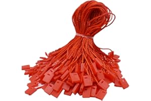 HDST-HOME 7 Inch Hang String Tag Fasteners Nylon Snap Lock Pin Loop Fastener Hook Ties 960Pcs (Red)