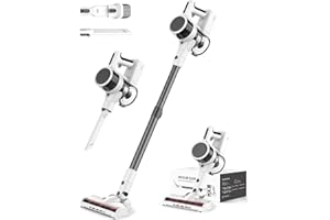 Ljuren Vacuum Cleaners for Home, 80,000PRM Powerful Cordless Vacuum Cleaner with Max 35 mins Runtime, 2 Adjustable Modes Wireless Stick Vacuum, Rechargeable 2200mAH Battery Vacuums (Wind Chime White)
