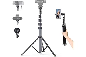 AceTaken 53‘’ Webcam-Tripod Stand Holder for Logitech C920x,MX-Brio 4K,Brio PRO X,Brio 500,C925-e,C930 C922,C615,Streamcam We