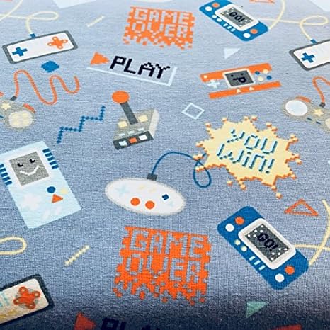 Jersey Stoff Computer Gaming Blau Jersey Stoff Hem40 Von 0 5 M Jersey Stoff Amazon De Kuche Haushalt