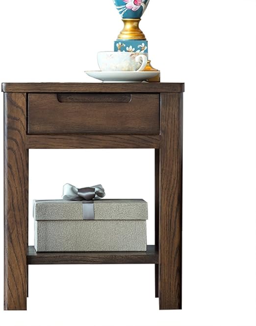 Nightstands Pure Solid Wood Bedside Table White Oak Drawer Light Table Cabinet Bedroom Environmental Lockers Color Walnut Color Amazon Ca Home Kitchen