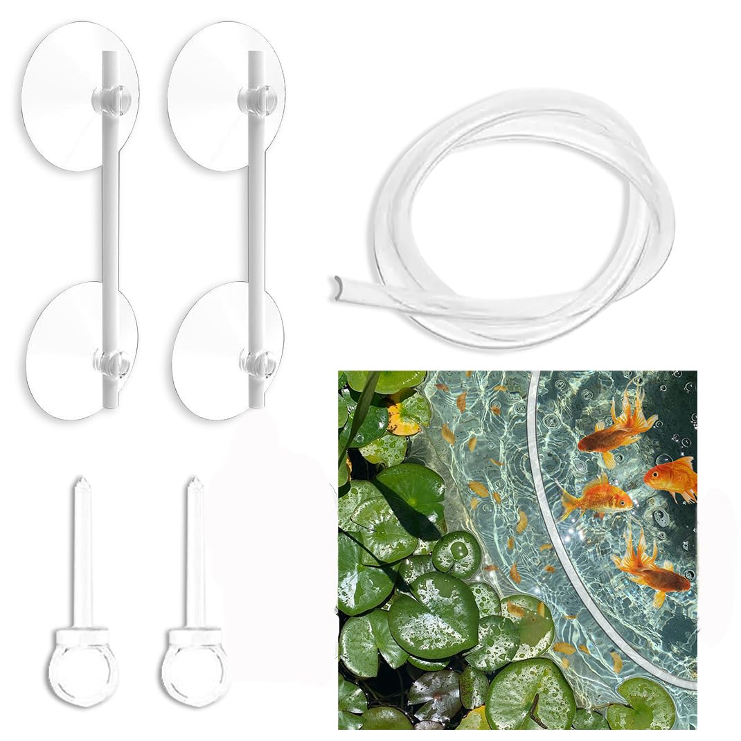DIYBravo Aquarium Floating Plant Corral, Fish Feeding Ring Can Adjust Height With Water, Aquarium Floating Plant Barrier Suitable For Most Aquariums And Floating Plants (clear)
