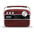 Saregama Carvaan Telugu - Portable Music Player with 5000 Preloaded Songs, FM/BT/AUX (Cherrywood Red)