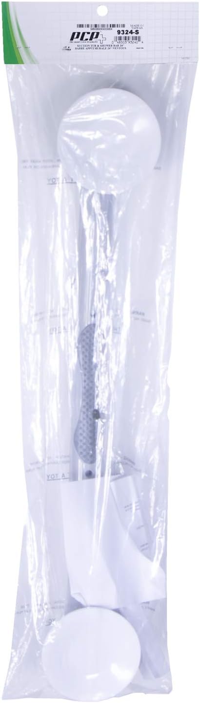 PCP Suction Grip Bathtub and Shower Safety Handle, White, 24 Inch: Health & Personal Care