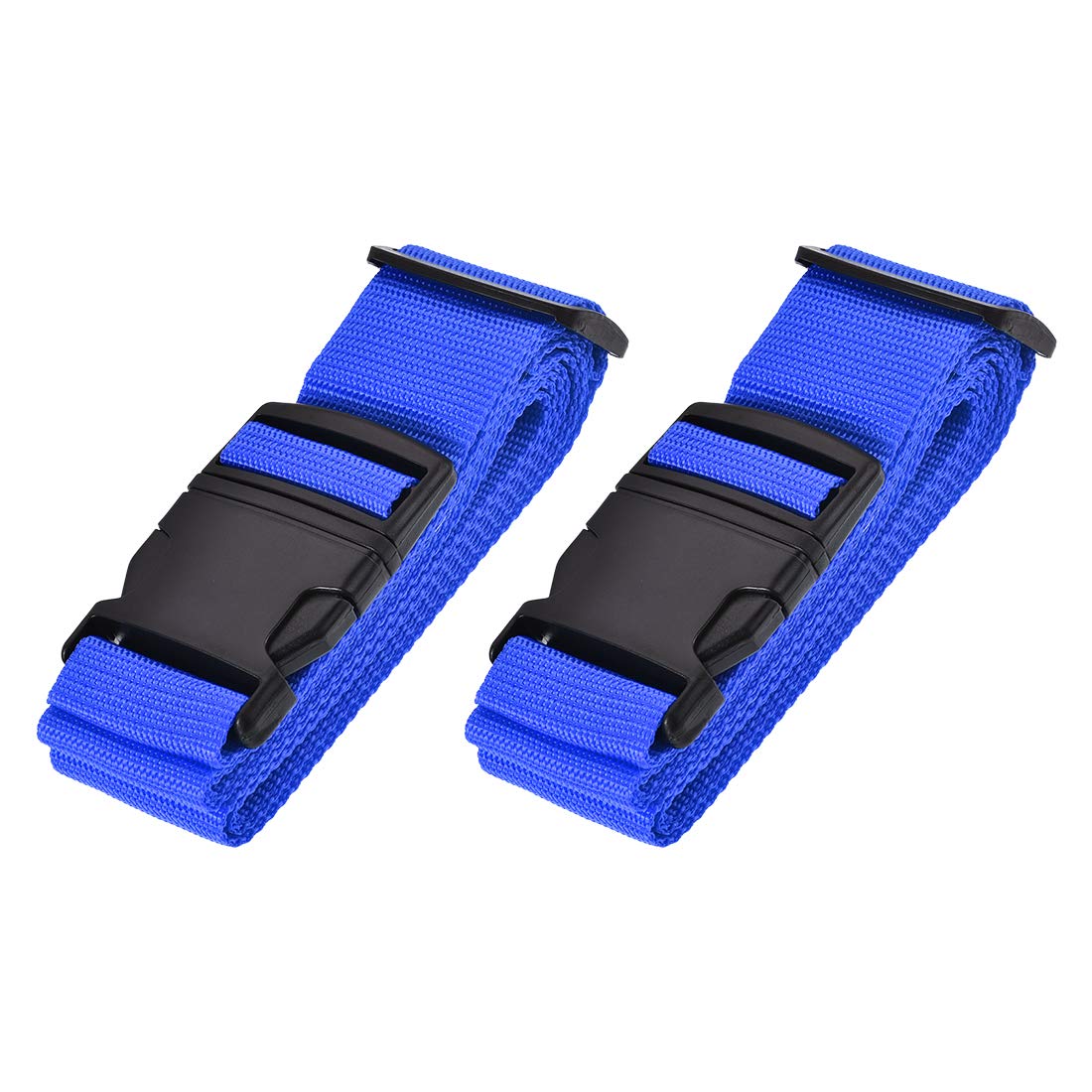 sourcing map Luggage Straps Suitcase Belts with Buckle Label, 2Mx5cm Adjustable PP Travel Bag Packing Accessories, Dark Blue 2Pcs