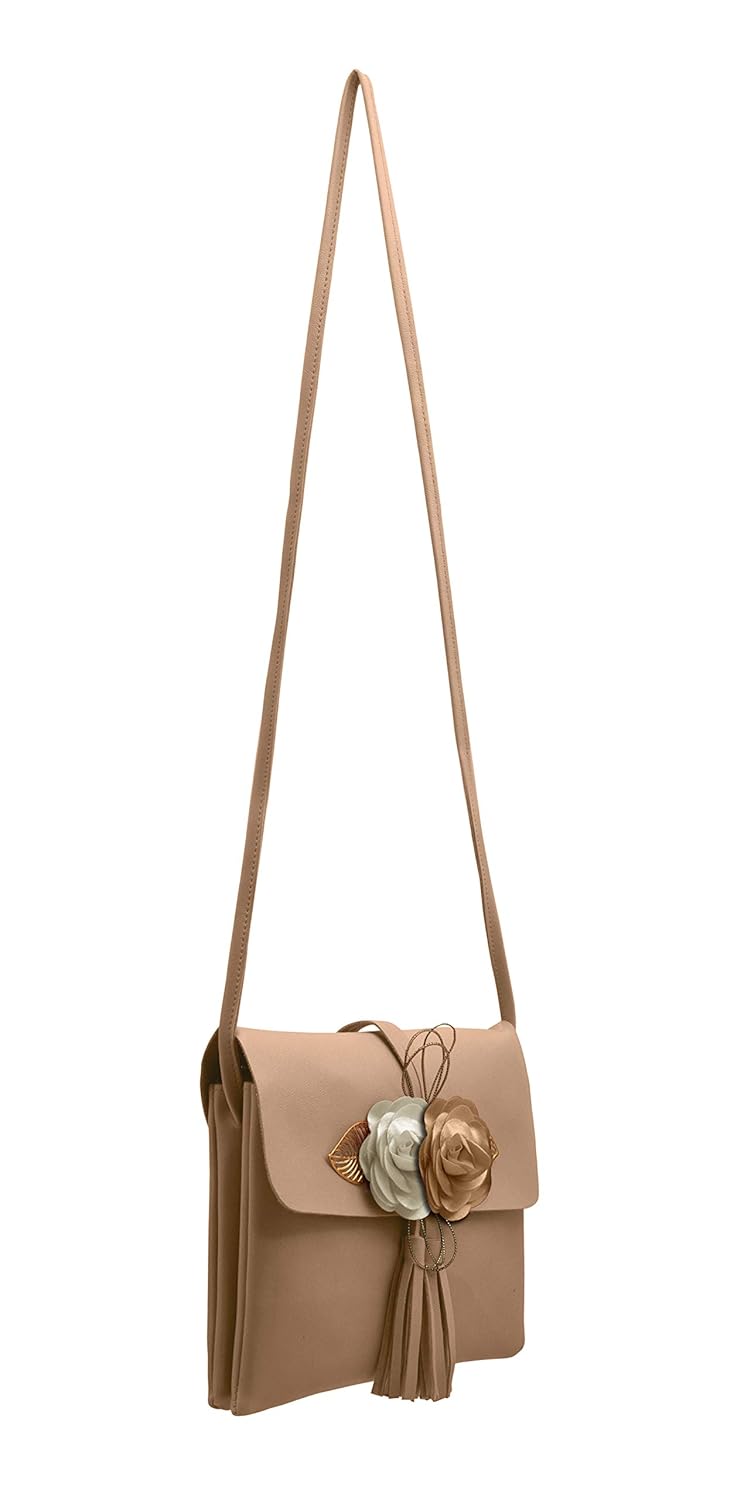 tap fashion fancy stylish party wear women's sling bag with 3d rose flower