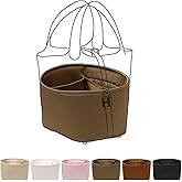 Hazreko Luxury Silk Purse Organizer for Picotin22 - Silky Smooth Handbag Insert with Hidden Zipper, Lightweight and Supportive Tote Shaper for Elegant Storage(Etoupe grey)