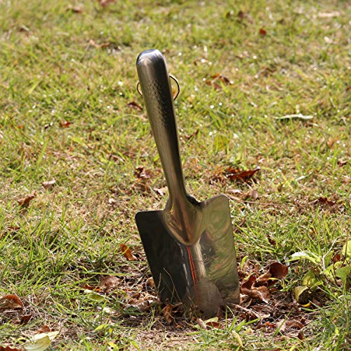 CLICIC Tools Bend-Proof Garden Trowel 11 inch - Heavy Duty Polished Stainless Steel - Rust Resistant Oversized Trowel