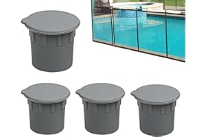 Pool Fence Hole Plug | 4-Piece Weather Resistant Protective - Pool Fence Seal Cover Safety Plug | for Outdoor Deck Enclosure 