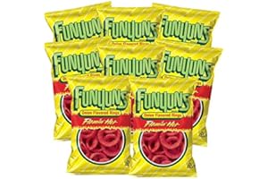 CHEETOS Funyuns Flamin' Hot Onion Flavored Rings, 1.25 ounce bags (Pack of 8)