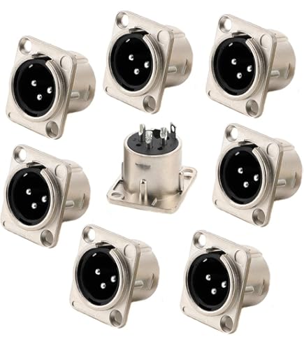 Amazon.com: GDQLCNXB XLR Female Jack 3 Pin Panel Mount Jacks, XLR