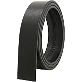 Vaveren Men Ratchet Belt Replacement Strap Only PU Leather Belt Free Buckle Holeless Belt Adjustable