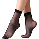 MANZI 12 Pairs Women's Ankle High Sheer Socks