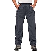 Mens Rain Pants Waterproof Windproof Hiking Outdoor Fishing Golf Cycling Pants