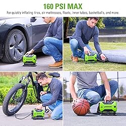 Greenworks 24V Cordless Tire Inflator, 160 PSI