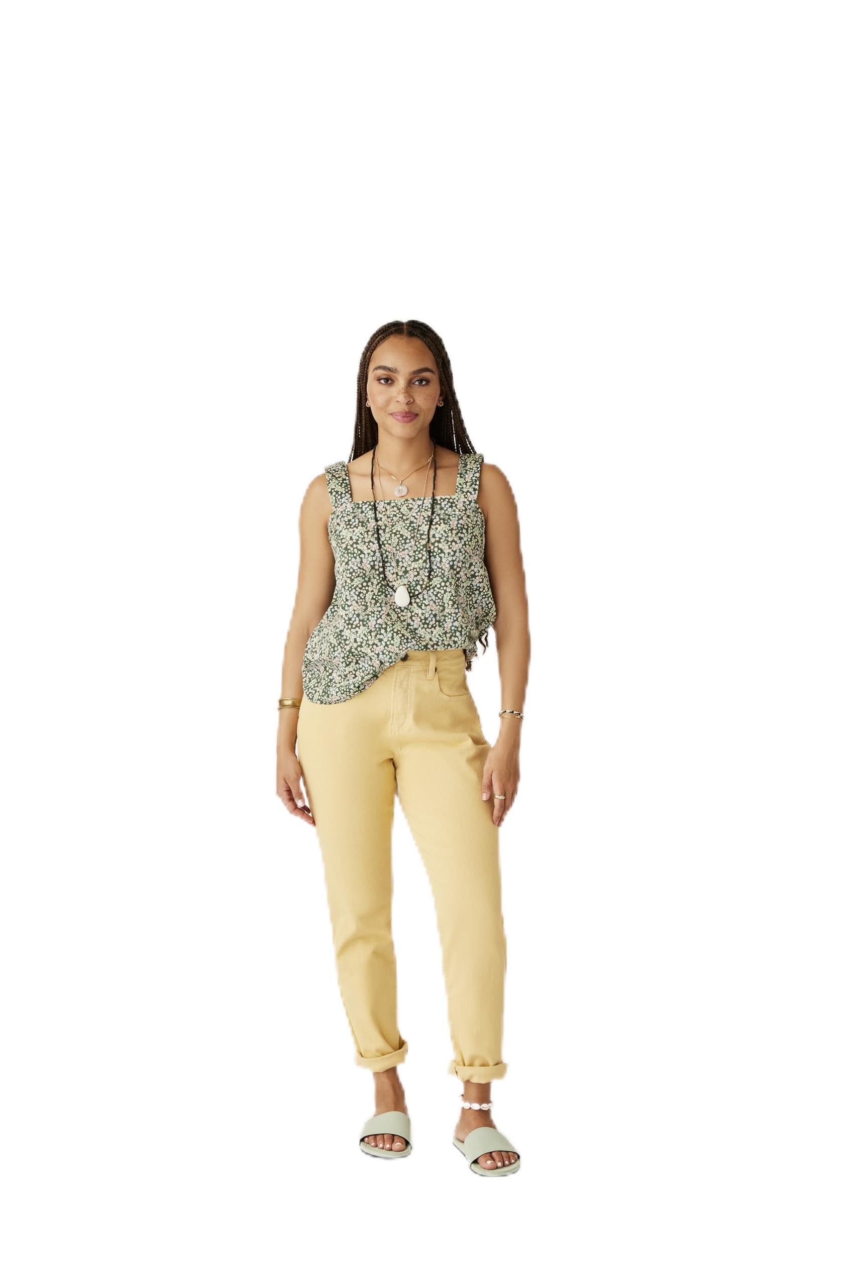 Carve Designs Carson High Rise Boyfriend Jeans for Women, Relaxed Organic Cotton