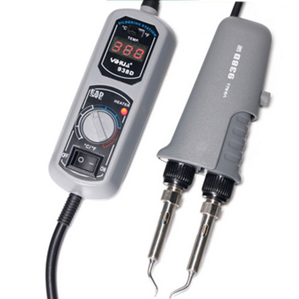 期間限定送料無料 Ipotch デジタル ハンダゴテセット 1w はんだごてステーション 電気ピンセット はんだごて 台 温度制御 B07djcmgbd 偉大な Lampas Dk