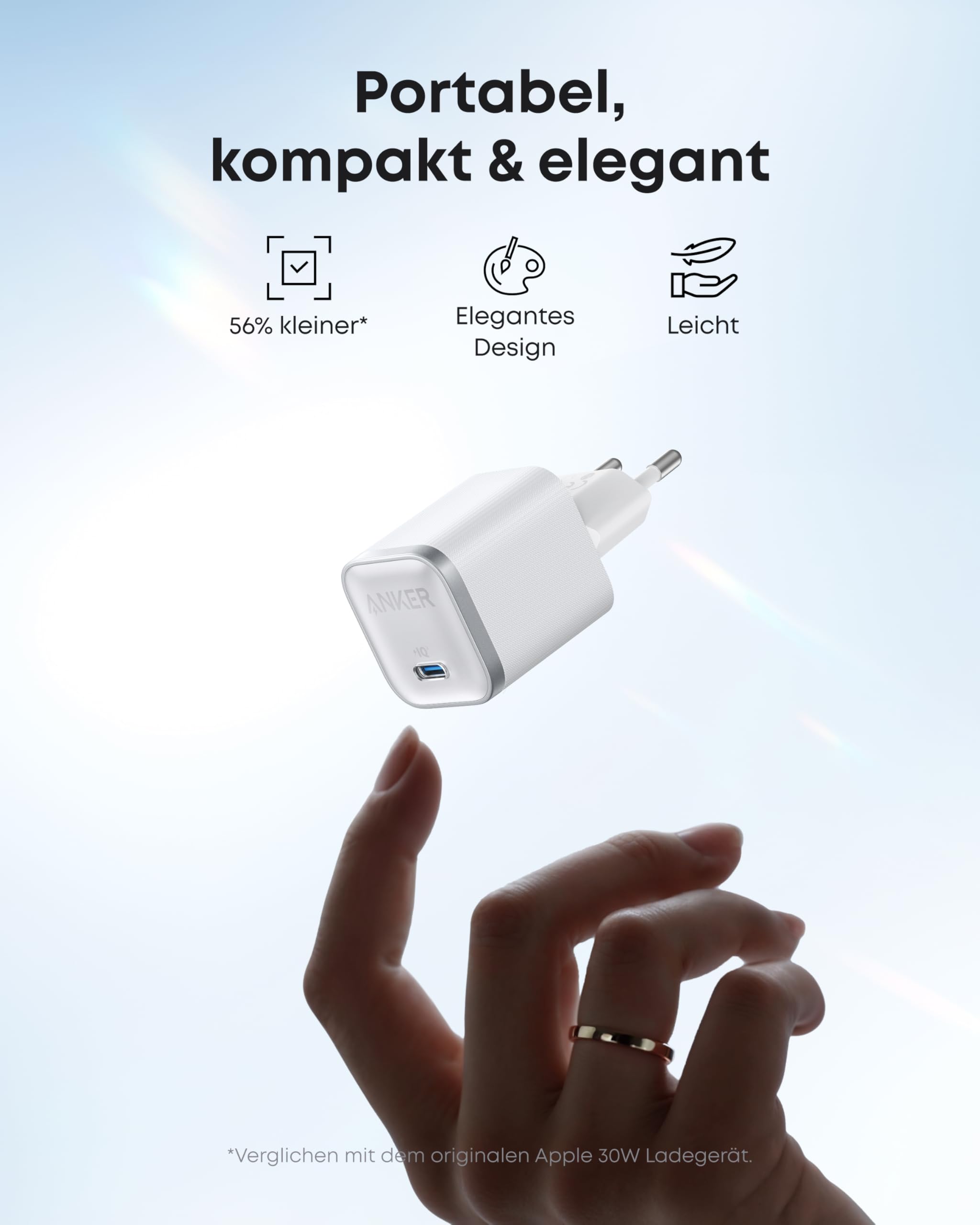 Anker Nano 45W USB C Ladegerät, kompakter Netzteil, Schnellladegerät für iPhone 17/Pro/Pro Max/iPhone Air/16/15, MacBook, Pixel 9, iPad, Samsung Galaxy S25 Ultra/S24 Serie (inkl. 1,8m Kabel) 3