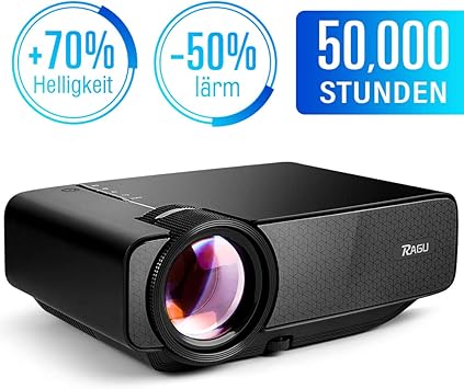 RAGU Mini proyector portátil multimedia Full HD con 70% de brillo ...