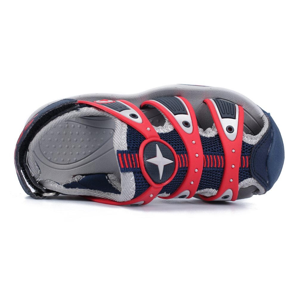 HOBIBEAR Boys\' Girls\' Closed-Toe Sport Water Sandals AU3326(13,Blue)