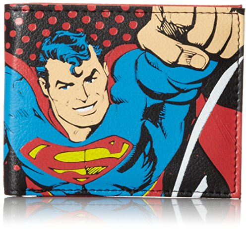 Superman Men's Bifold Wallet, Black, One Size