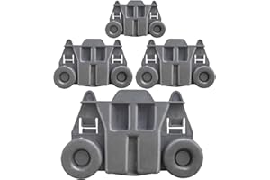YEGRUEB W10195417 Dishwasher Wheels Lower Dish Rack Wheel Part Assembly, Compatible with GE/Whirlpool/Kitchenaid- AP4538395, AH2579553,PS2579553,WPW10195417, EA2579553,Pack of 4