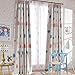 Melodieux Cartoon Trees Room Darkening Blackout Grommet Top Curtain/Drapes for Kids Room, 52