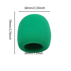 6 PCS Green Thicken Ball-Type Sponge Foam Mic Cover