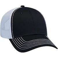 OTTO 6 Panel Low Profile Cotton Twill Cap - Black at Amazon Men's