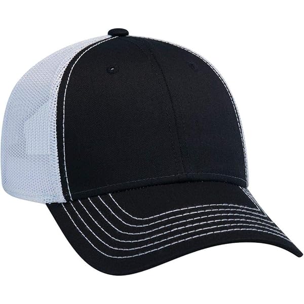 OTTO 6 Panel Low Profile Cotton Twill Cap - Black at Amazon Men's