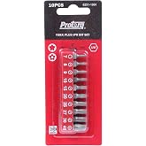 Protorq TORX PLUS IPR, Torx Plus 5-Point Tamper-Proof Security Bits (IPR 7-IPR 40), 25mm, 10 -Pieces, High Grade S2 Steel