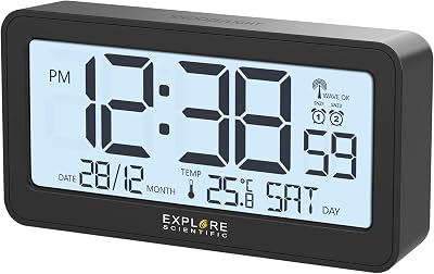 , Radiowecker, LED-Uhr, Schwarz