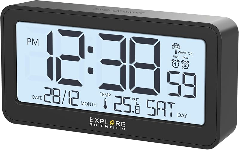 , Radiowecker, LED-Uhr, Schwarz