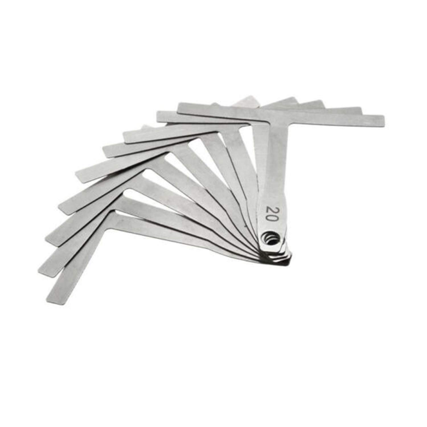 LGEGE UnderString Radius Gauge for Guitar and Bass Setup Bridge Saddle Adjustments Set of 9 Luthier Tools