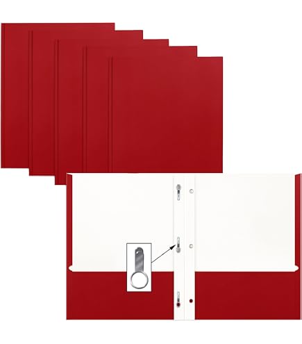 IntoJoy 60 Pack Plastic Folders With Pockets & Prongs - Two Pocket, Business Card Slot (Green) - View #2