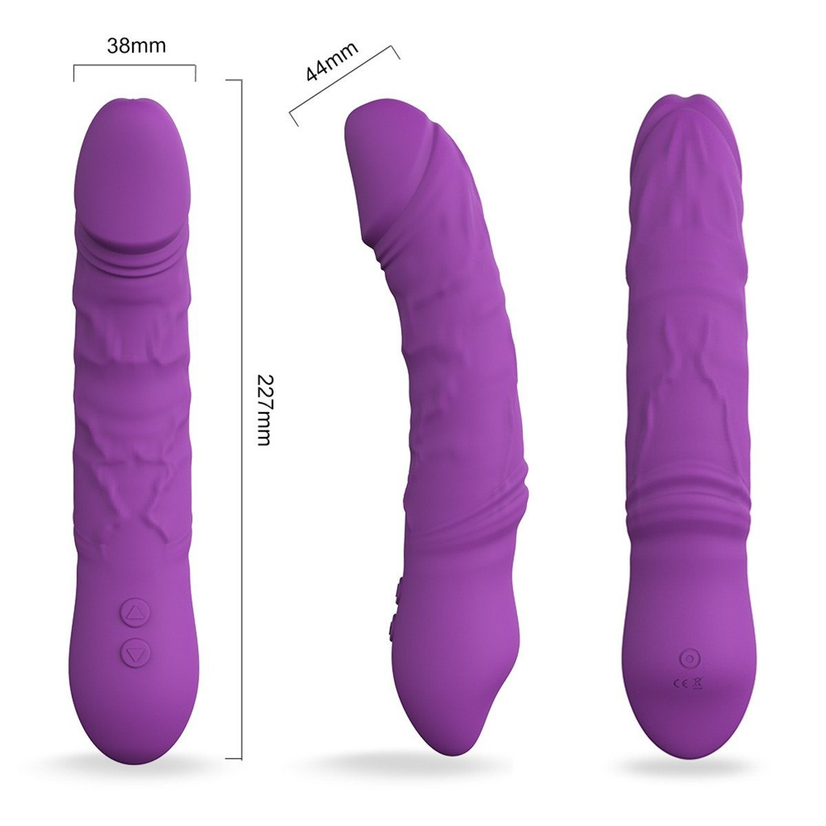 Realistic Silicone Vibrator Dildo 360 Degree Rotation 100% Waterproof 7 Vibration Modes USB Recharger Clitoris Stimulator for Erotic Moments for Women