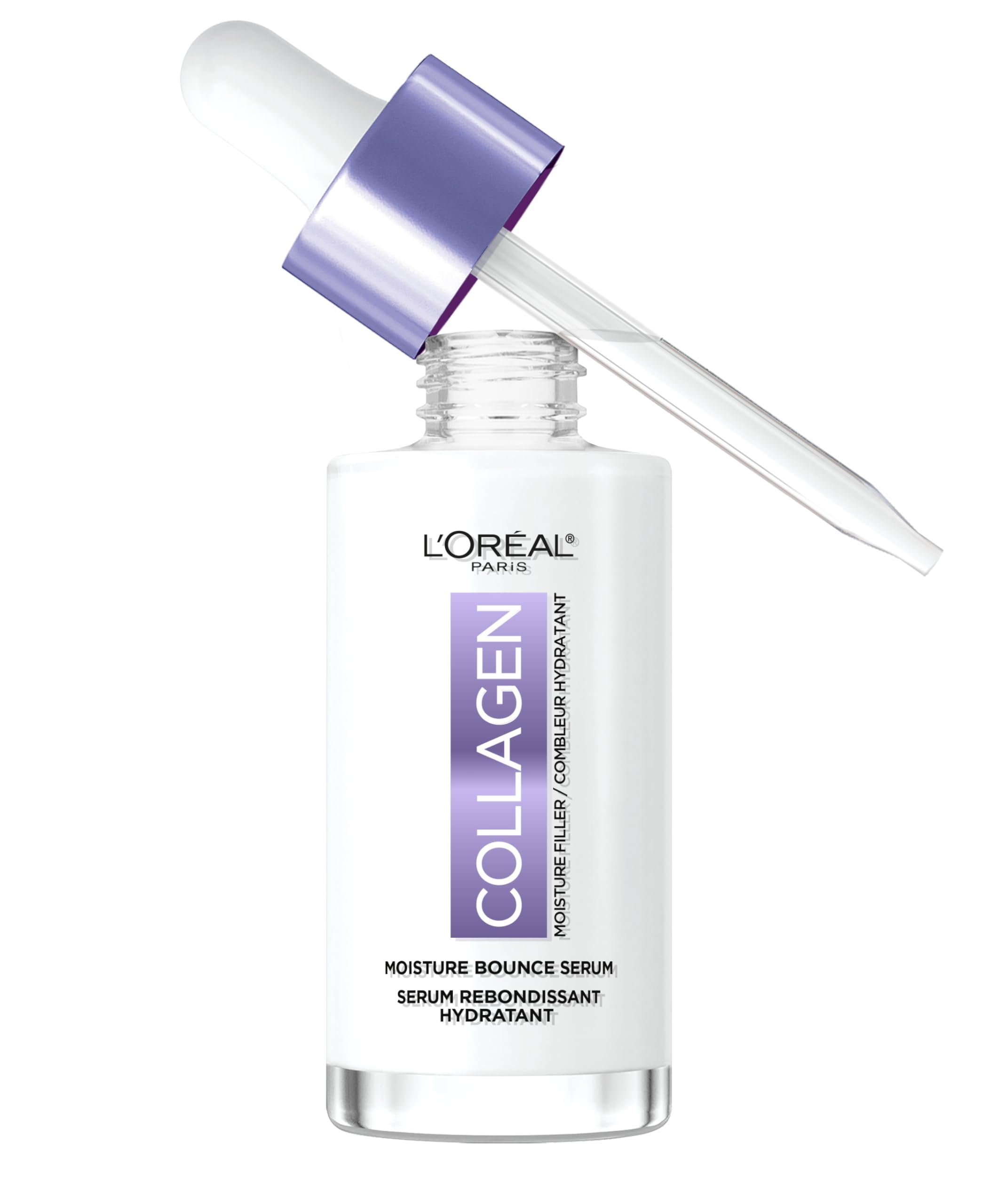 Photo 1 of L'Oreal Paris Collagen Moisture Filler Moisture Bounce Face Serum, Glow Serum with Collagen, Glycerin, and Squalane for Bouncy, Radiant, Hydrated Skin