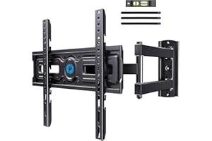Pipishell Full Motion TV Wall Mount for 26-65 Inch TVs up to 77 lbs, Height Adjustable Corner Wall Mount Bracket with Articul
