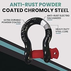 HOUERT D-Ring Shackle 3/4" 2 Pack Clevis Shackles