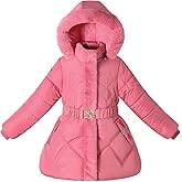 Podgina Girls Winter Coats Kids Puffer Jackets Fleece Lined Warm Snow Clothes With Hood