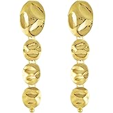 HAISWET Gold Color Drop Earrings Statement Earrings Vintage Round Earrings For Women Teens