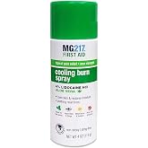 MG217 Maximum Strength Pain Relief Cooling Burn Spray, Fast-Acting Relief for Sunburns, Minor Burns, Cuts, Scrapes, Insect Bites, Numbing, Cooling, and Moisturizing Relief, Cruelty-Free, 4 oz