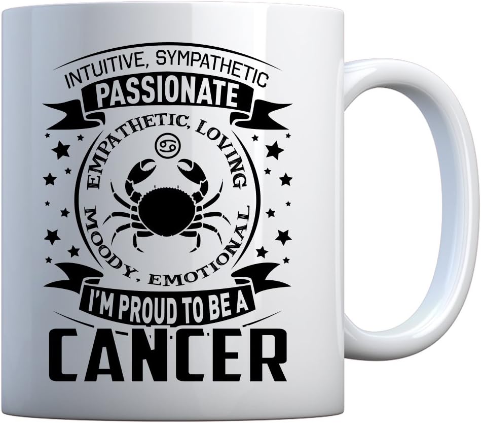 Mug Cancer Astrology Zodiac Sign Large Pearl White Gift Mug