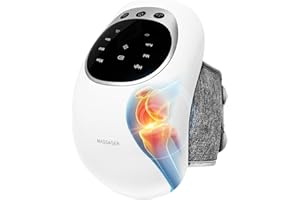 RELAXYO Cordless Knee Massager with Heat, 3-in-1 Smart Portable Knee Massager with Multi-Function LED Screen, 3 Vibration Modes and Heating Levels LED Vitality Joints Massager, Gifts for Elder,Mom, Dad