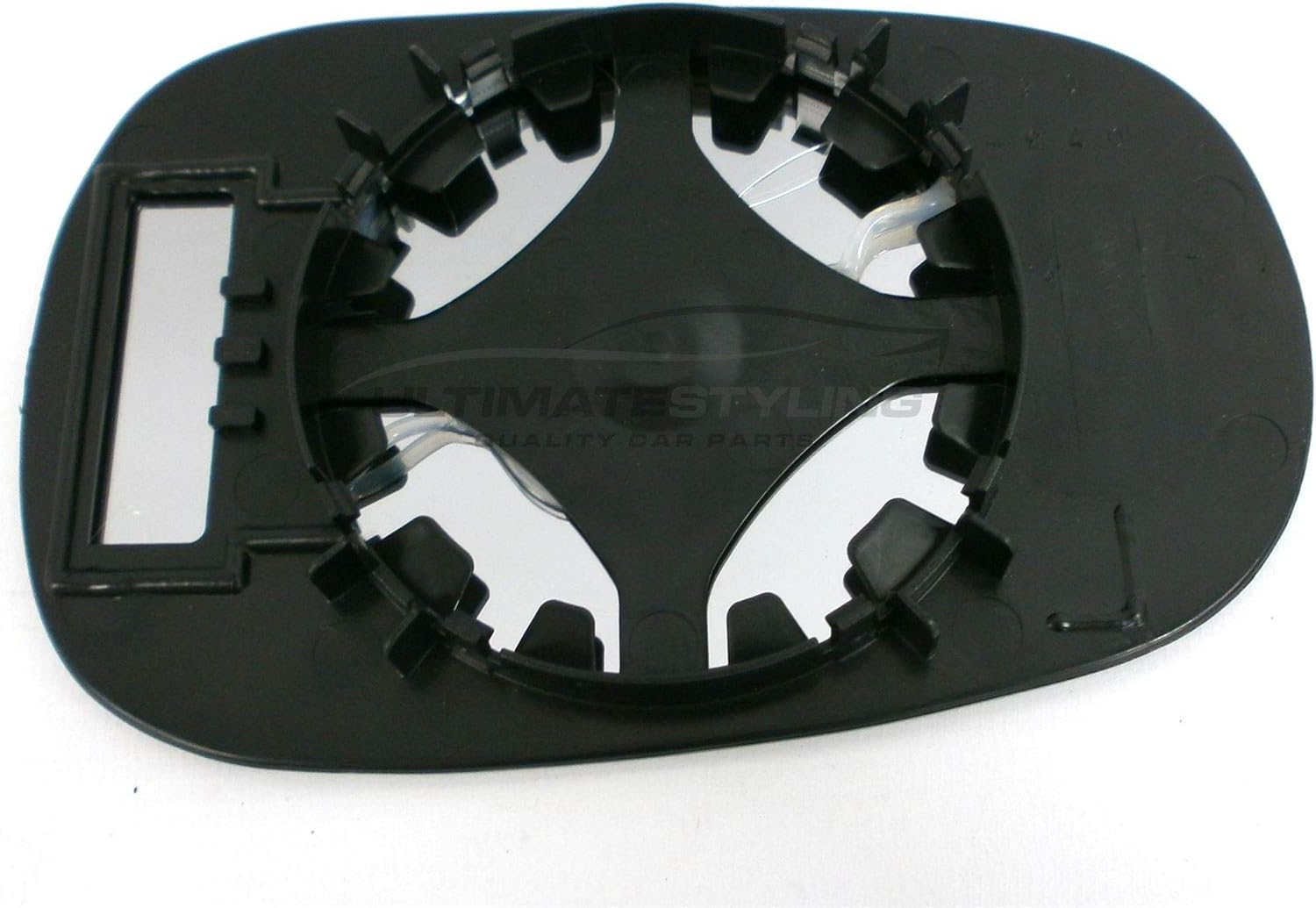 Ultimate Styling Aftermarket Replacement Non-Heated Convex Chrome Wing Mirror Glass Passenger Side LH
