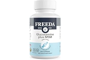 FREEDA Glucosamine MSM - Vegan Glucosamine with MSM Supplement - Bone & Joint Health Supplement - Vegetarian Glucosamine Without Shellfish - Bone & Joint Supplement for Mobility (100 Capsules)