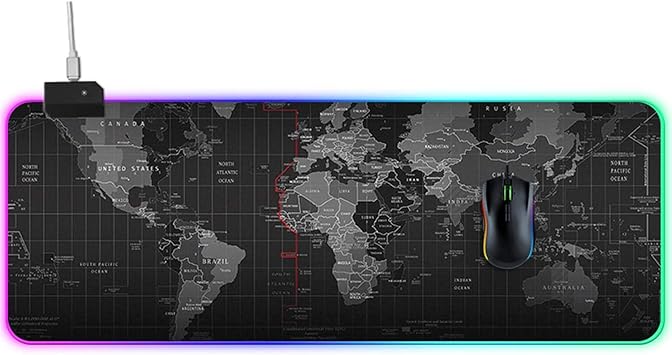 rgb gaming mouse pad led extra extended large size mousepad professional waterproof computer keyboard desk mat with anti slip rubber base for gamer