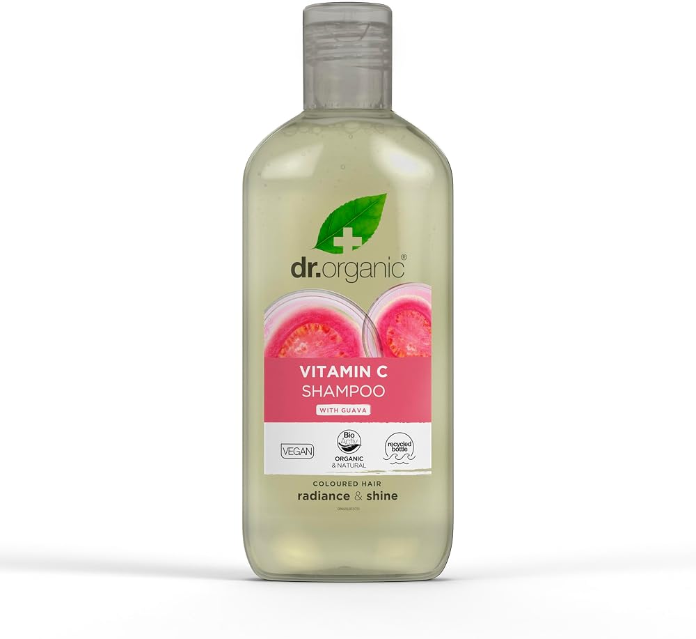 Dr Organic Guava Shampoo Vitamin C Coloured Hair 265ml Vegan SLS Free